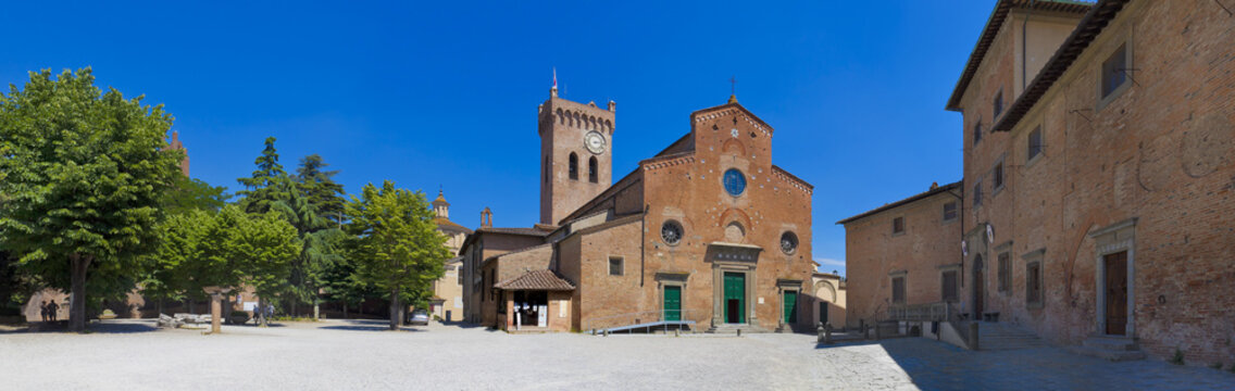 Toskana-Panorama, San Miniato im Chianti-Gebiet, Duomo di San Miniato,