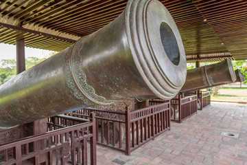 Canons exibition in the Complex of Hue Monuments in Hue, World Heritage Site, Vietnam