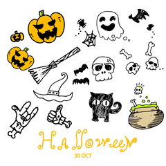 31 October Halloween vector design background