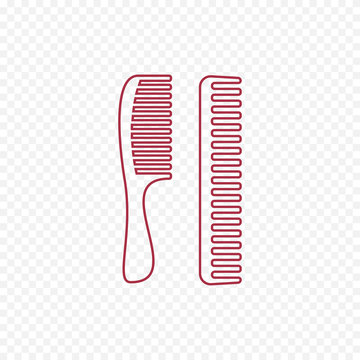 Hair Comb Icon. Device For Combing Hair Thin Line Icon.