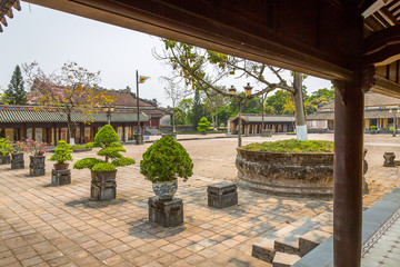 Pavillion in the Imperial City, Complex of Hue Monuments in Hue, World Heritage Site, Vietnam