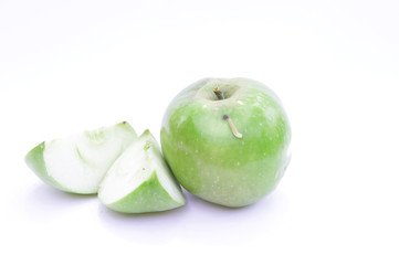Wormy apple photo