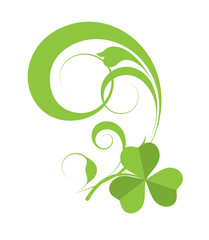Patrick's Day Flourish Vector Element