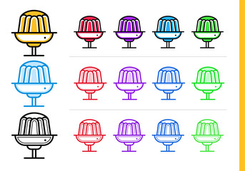 Unique linear icons with different color. Suitable for banners and other types of design