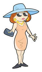 Cartoon  Sexy Lady Character