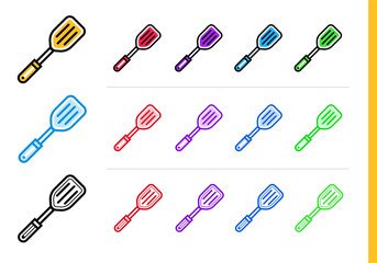 Unique linear icons with different color. Suitable for banners and other types of design