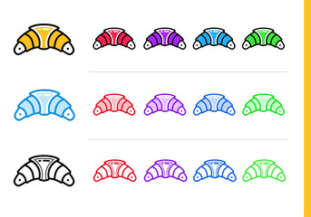 Unique linear icons with different color. Suitable for banners and other types of design
