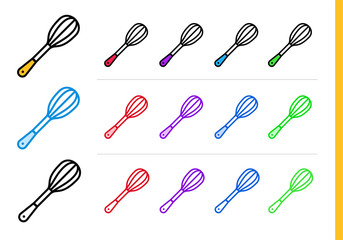 Unique linear icons with different color. Suitable for banners and other types of design