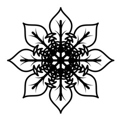 Abstract Flourish Snowflake