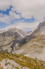 Riederalp, Moosfluh, Aletsch, Aletschgletscher, Gletscher, Fusshörner, Beichgletscher, Alpen, Wanderweg, Moränenweg, Wallis, Sommer, Schweiz