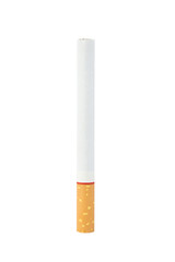 Cigarette on white background isolated with clipping path.