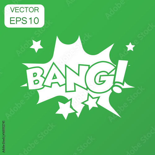"Bang comic sound effects icon. Business concept bang sound bubble