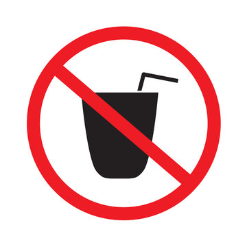 recommend clip art: no drinking sign- vector illustration