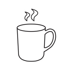 hot tea or coffee icon- vector illustration