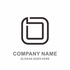 Monogram Letter B Geometric Square Box Architecture Construction Business Company Stock Vector Logo Design Template