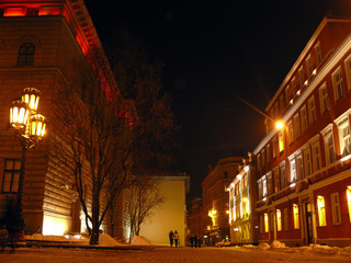 Fototapeta na wymiar Night in Riga, Latvia