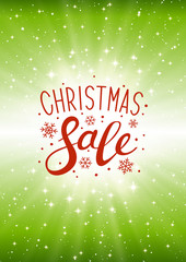 Christmas background with sale message