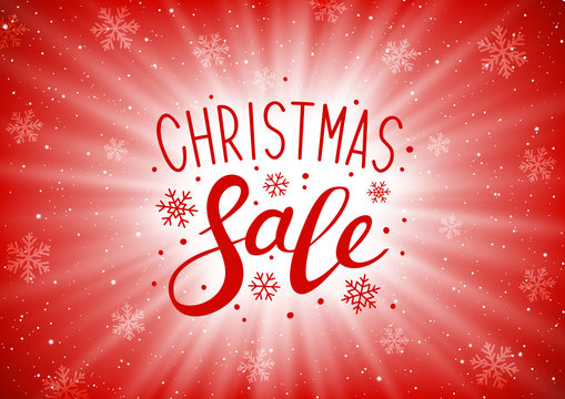 Christmas background with sale message