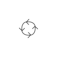 Recycling ecology thin line vector icon.