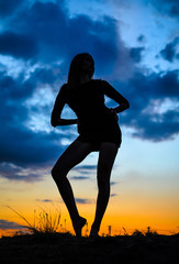 Silhouette a girl