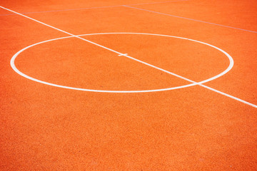 lines on orange soccer field