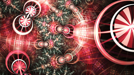 Magic spheres. Space chaos. 3D surreal illustration. Sacred geometry. Mysterious psychedelic relaxation pattern. Fractal abstract texture. Digital artwork graphic astrology magic