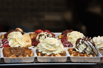 Take away street belgian waffles