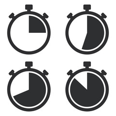 Stopwatch icons set