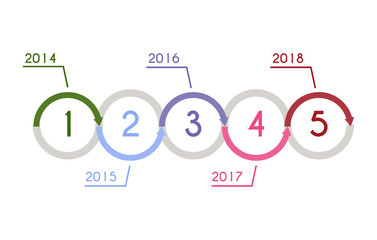 Progress chart statistic concept. Infographic template for presentation. Timeline statistical chart. Business flow process diagram.