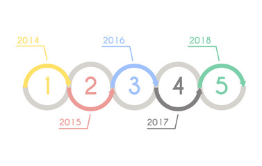 Progress chart statistic concept. Infographic template for presentation. Timeline statistical chart. Business flow process diagram.