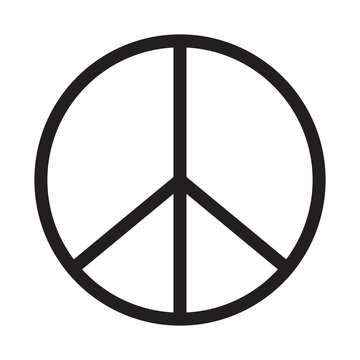 peace icon on white background. peace sign.