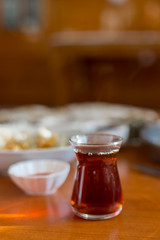 Black Tea on Blurry Background