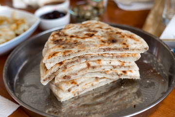 Pide with Blurry Background