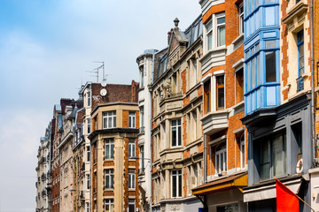 Fototapeta na wymiar street view of downtown in Lille, France