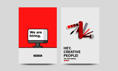 Hiring Recruitment Concept Posters