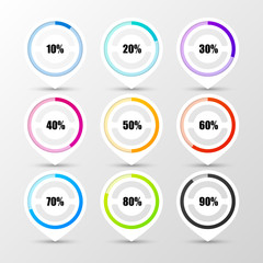 Percentage Diagram Presentation. Infographic design template. Vector