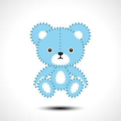 Flurry teddy bear. Vector illustration