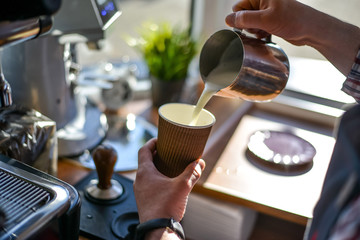 Barista coffee grinder and grains