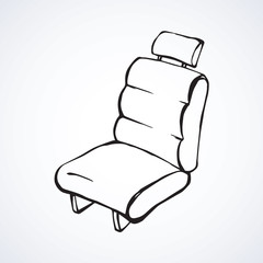 Seat for car. Vector drawing