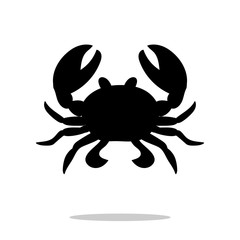  Crab black silhouette aquatic animal