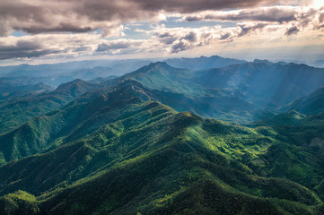 Aerial View of Beautiful Mountain Range