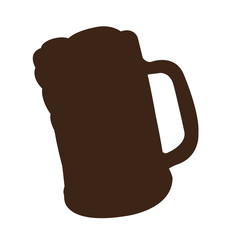 Isolated silhouette of a beer mug, Vector illustration
