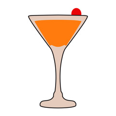 Isolated cocktail on a white background, Vector illustration