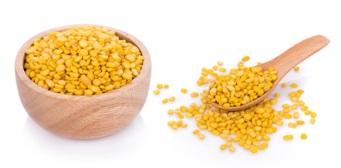 peeled split mung bean background