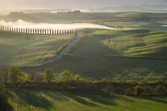 Misty valley and comb