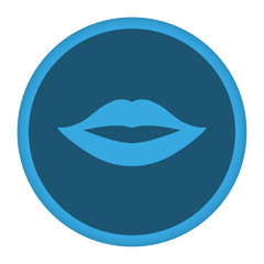 App Icon blau Lippen