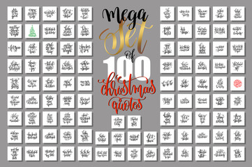 mega set of 100 christmas lettering quotes to new year