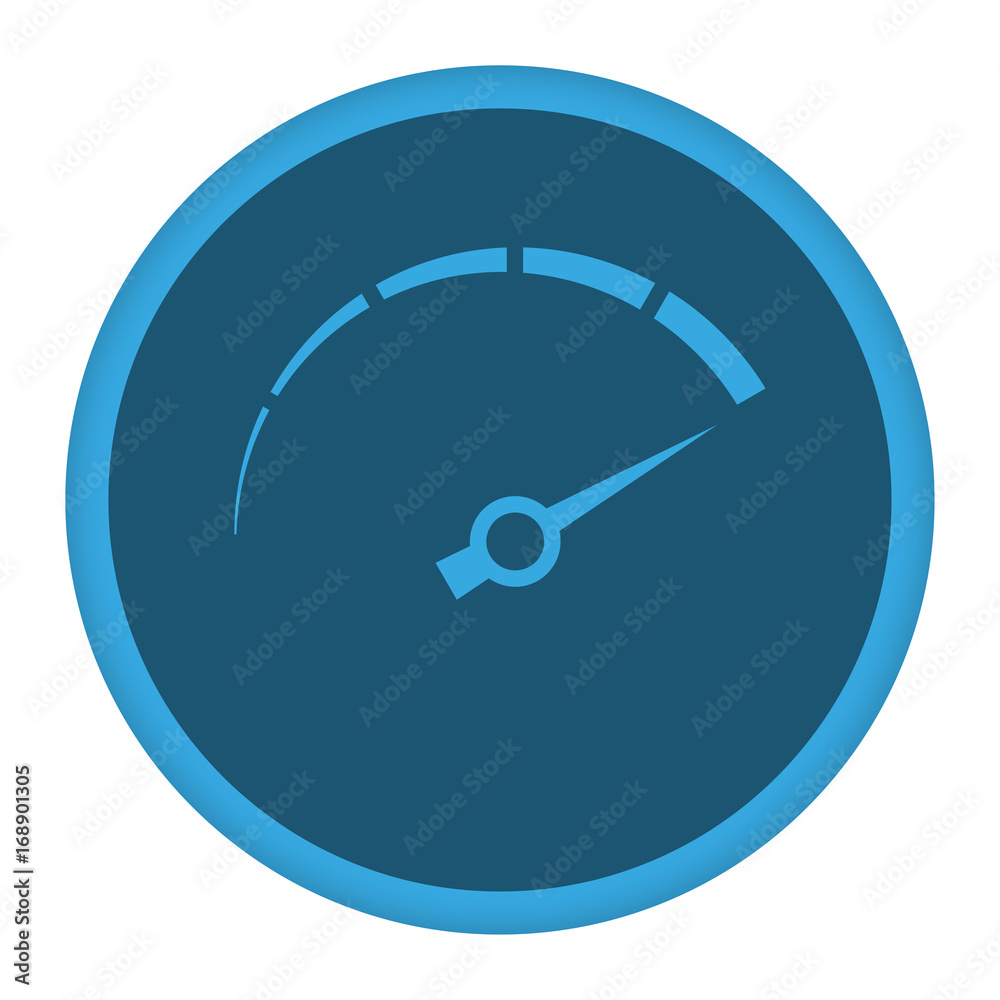 Wall mural app icon blau tachometer