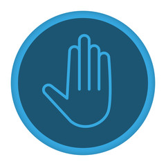 App Icon blau Hand