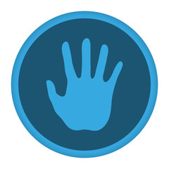 App Icon blau Handfläche
